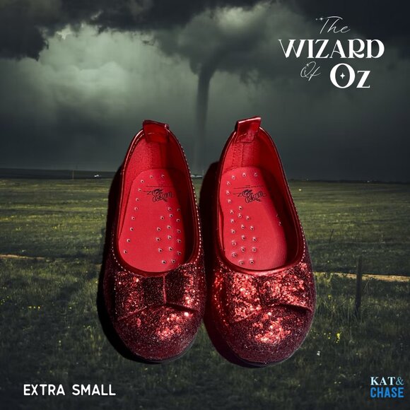 Dorothy Sequin Deluxe Child Shoe Extra Small Petit Size 10 Rubies 75 Anniversary - Picture 3 of 12